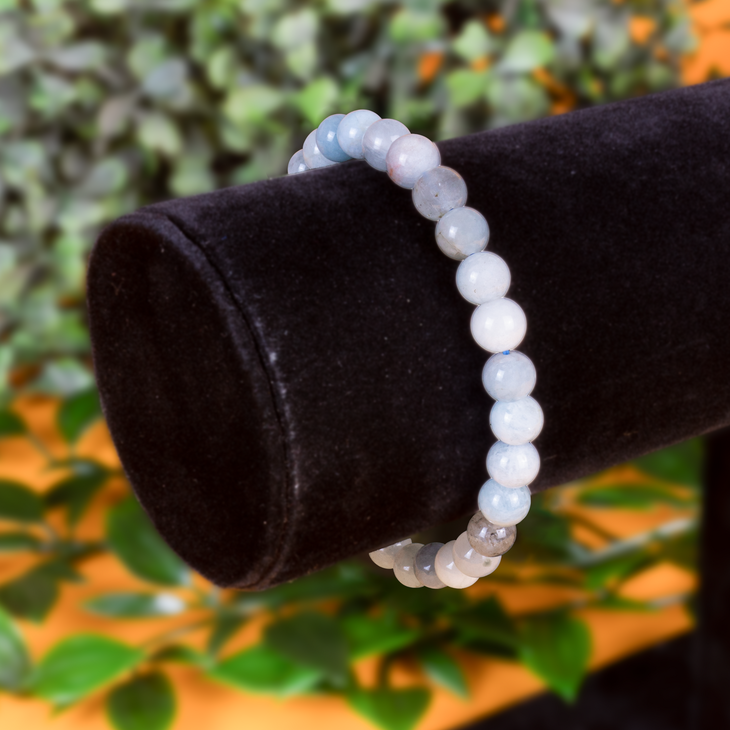 Aquamarin Kugelarmband 6mm