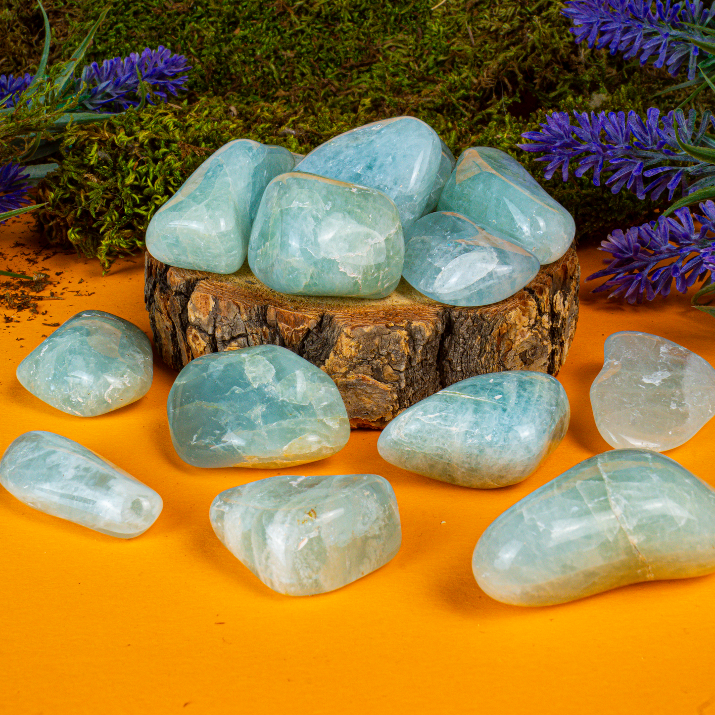 Aquamarin Trommelsteine