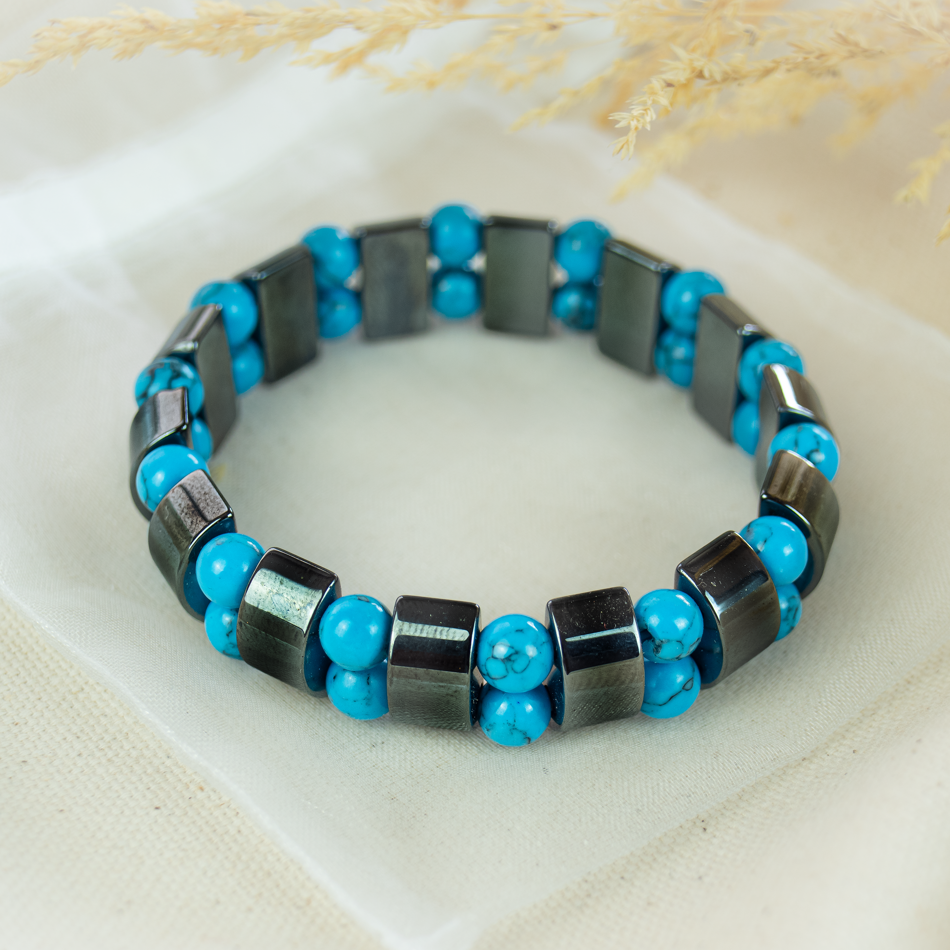 Hämatit & Türkis Armband