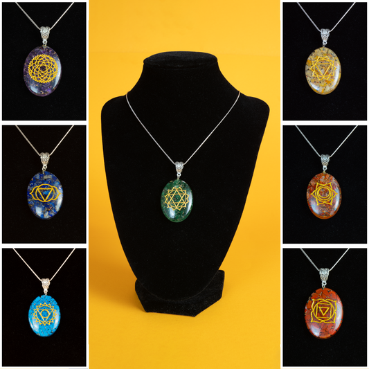 Chakra Organit Anhänger Set