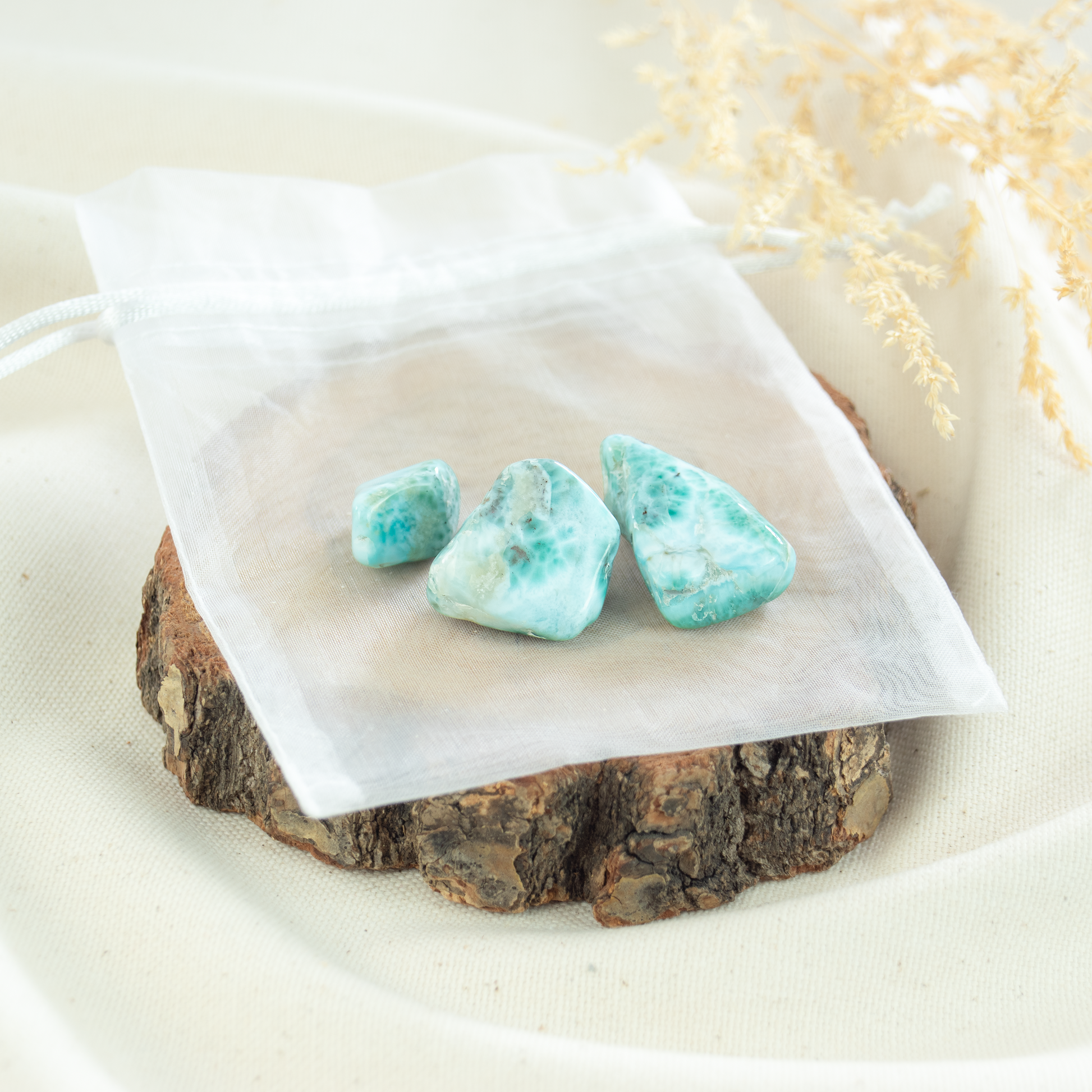 Larimar Trommelsteine