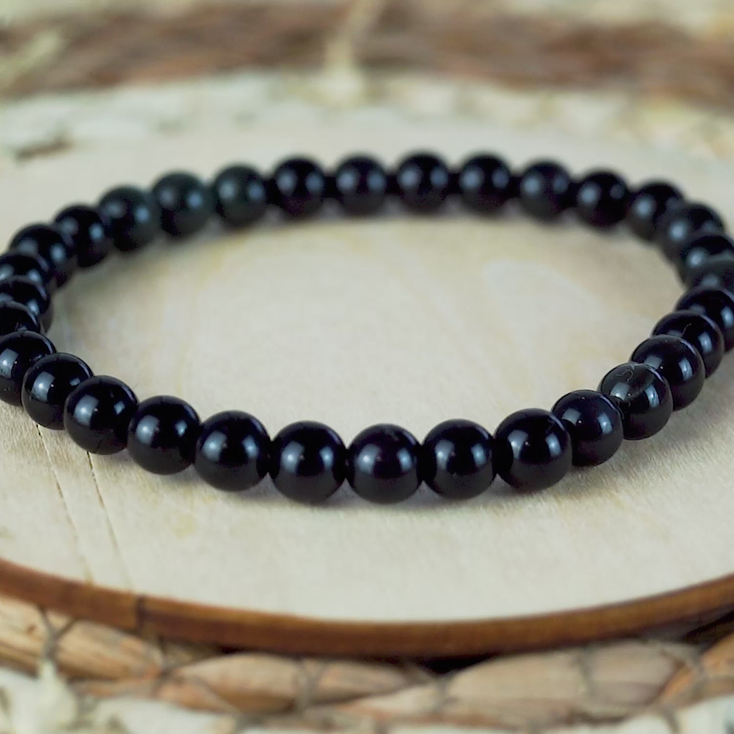 Regenbogenobsidian Kugelarmband 6mm
