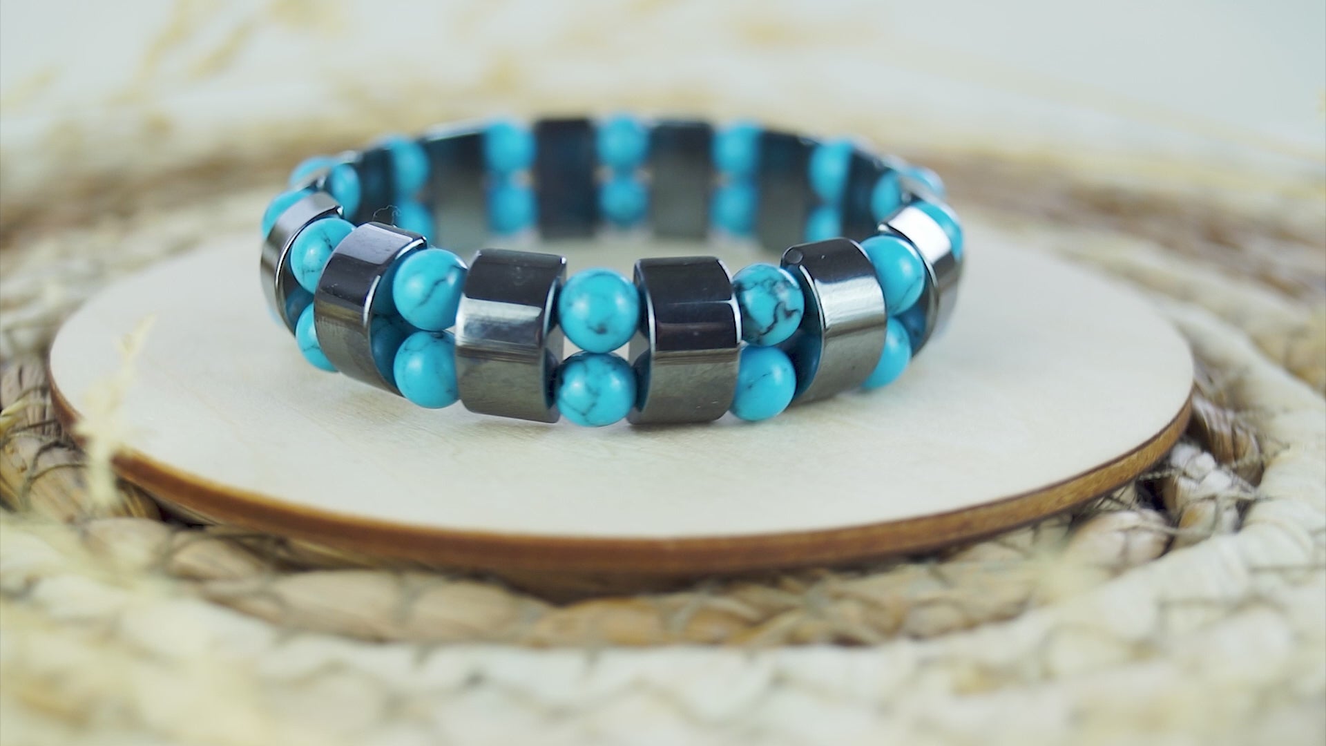 Hämatit & Türkis Armband