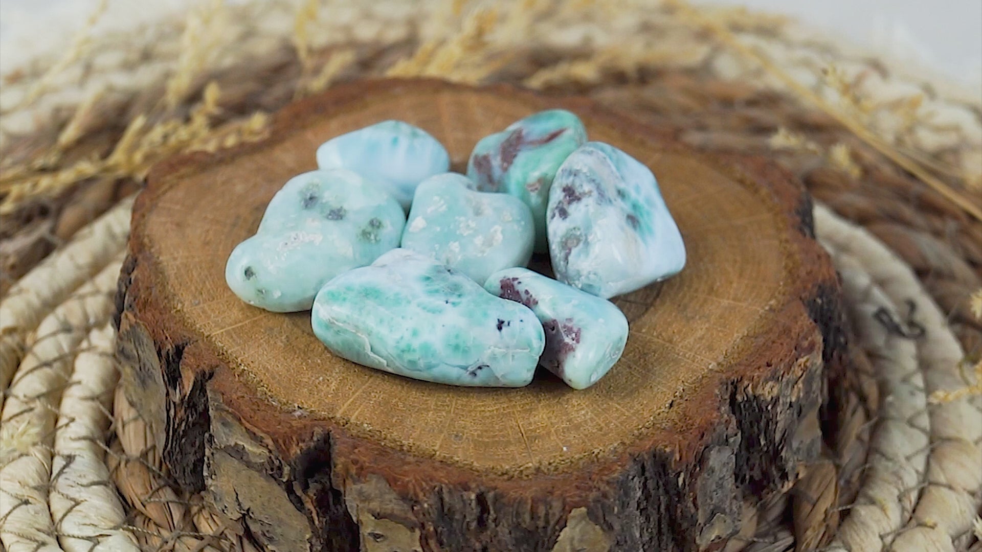 Larimar Trommelsteine